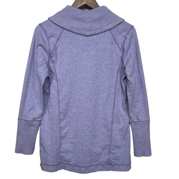 T by Talbots Sweater Women Size M Blue Pullover Cowl Neck Cotton Long Sleeves - Picture 7 of 14